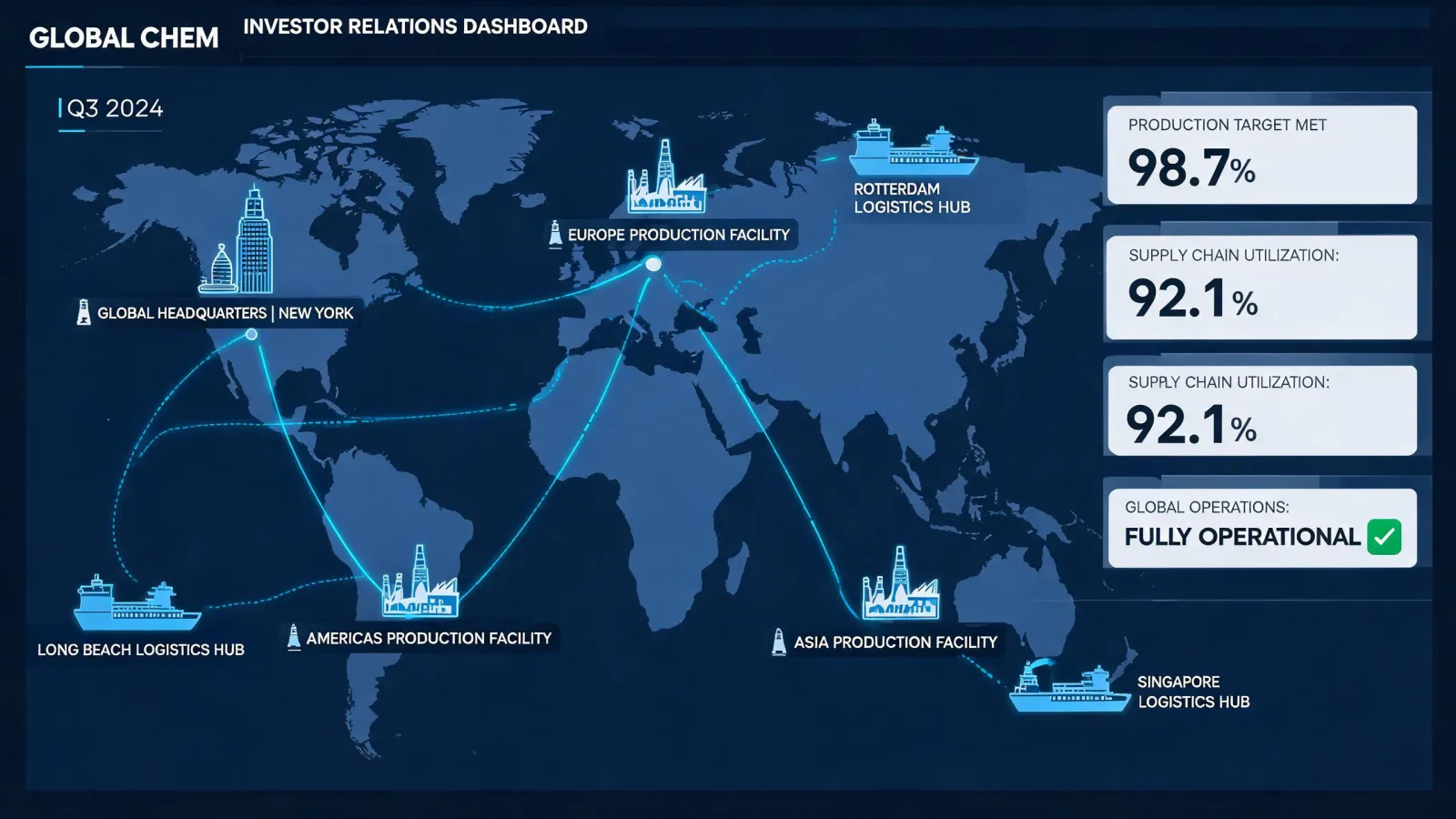 Global headquarters and production network